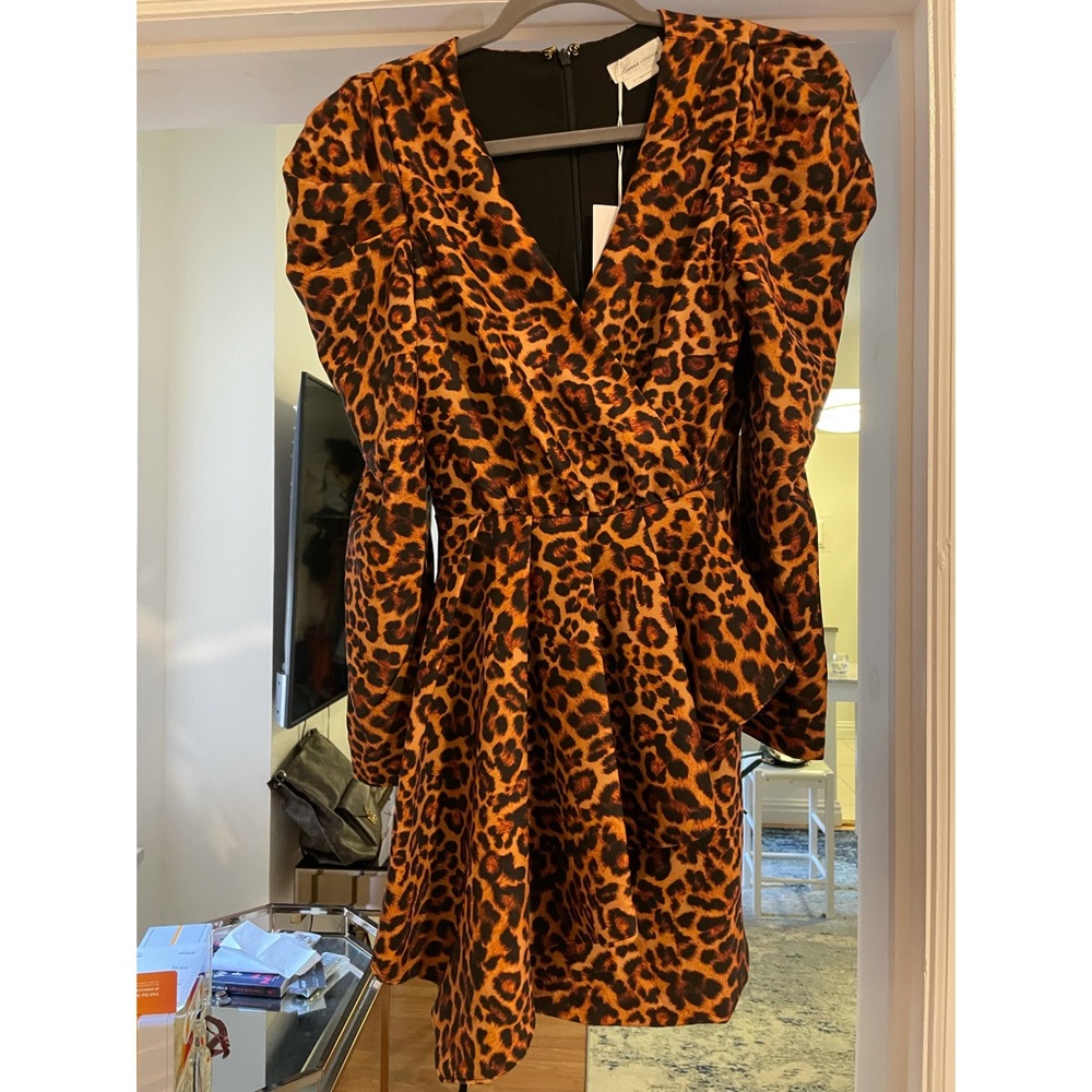 Lovers and Friends long sleeve cheetah print dress